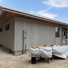 Custom built home under construction in Dorset, Vermont